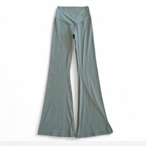 Aerie OFFLINE Real Me High Waisted Crossover Flare Legging in Sage Green